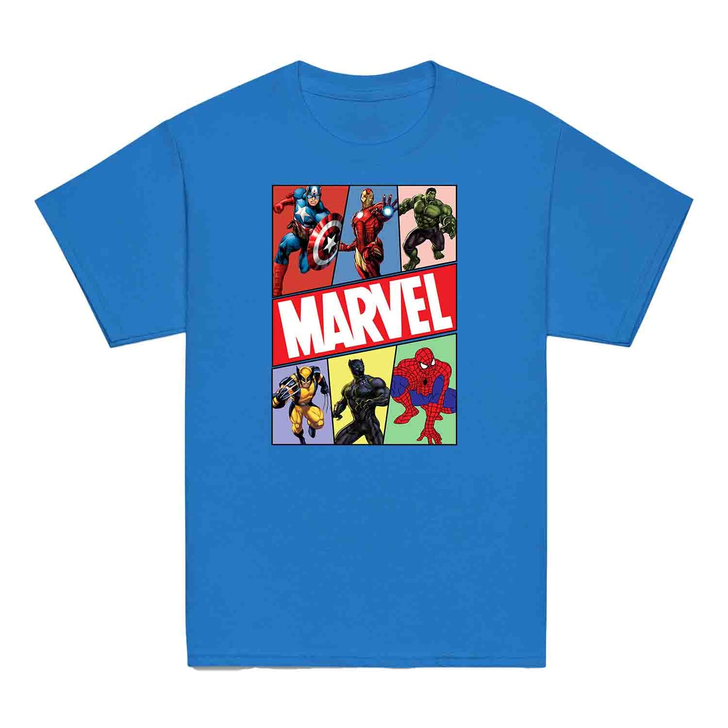 Marvel Superhero Avengers Kids T-Shirt | Comic Book Heroes Jumper | Captain America, Iron Man, Hulk, Wolverine, Black Panther & Spider-Man Hoodie | PRODUCT CODE: MRVDSHIEPAVG