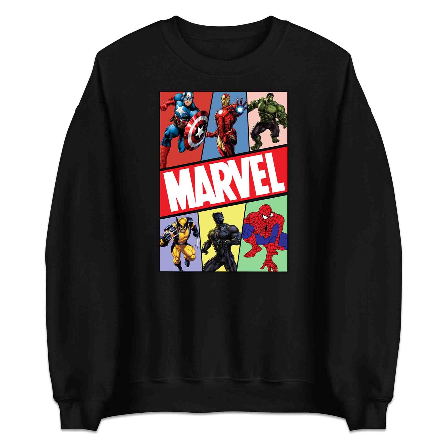 Marvel Superhero Avengers T-Shirt | Comic Book Heroes Jumper | Captain America, Iron Man, Hulk, Wolverine, Black Panther & Spider-Man Hoodie | PRODUCT CODE: MRVDSHIEPAVG