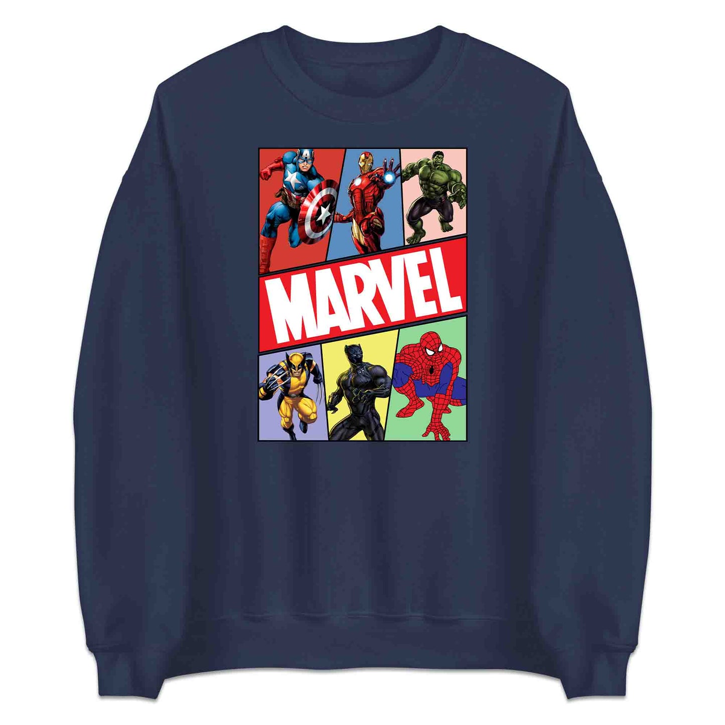 Marvel Superhero Avengers T-Shirt | Comic Book Heroes Jumper | Captain America, Iron Man, Hulk, Wolverine, Black Panther & Spider-Man Hoodie | PRODUCT CODE: MRVDSHIEPAVG