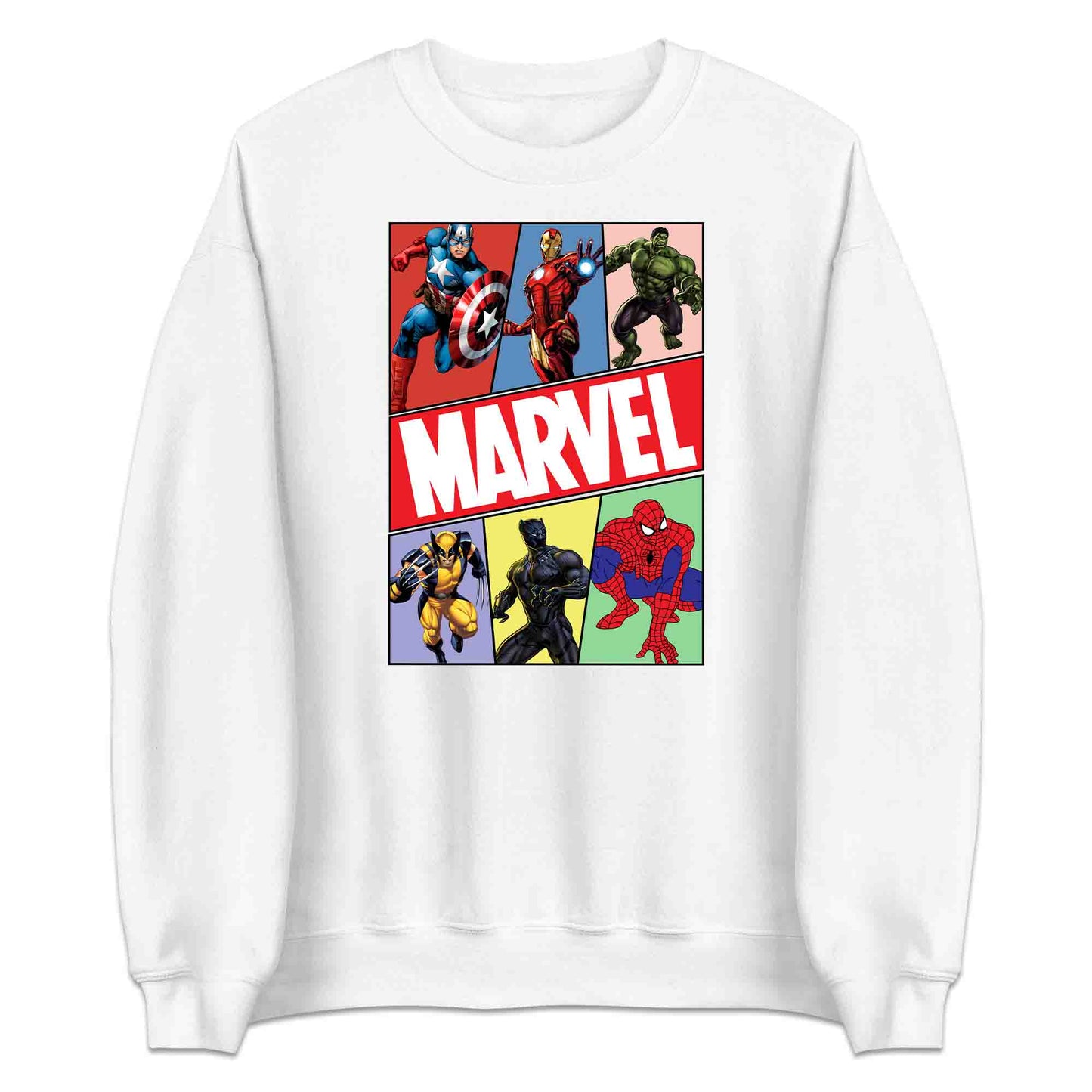 Marvel Superhero Avengers T-Shirt | Comic Book Heroes Jumper | Captain America, Iron Man, Hulk, Wolverine, Black Panther & Spider-Man Hoodie | PRODUCT CODE: MRVDSHIEPAVG