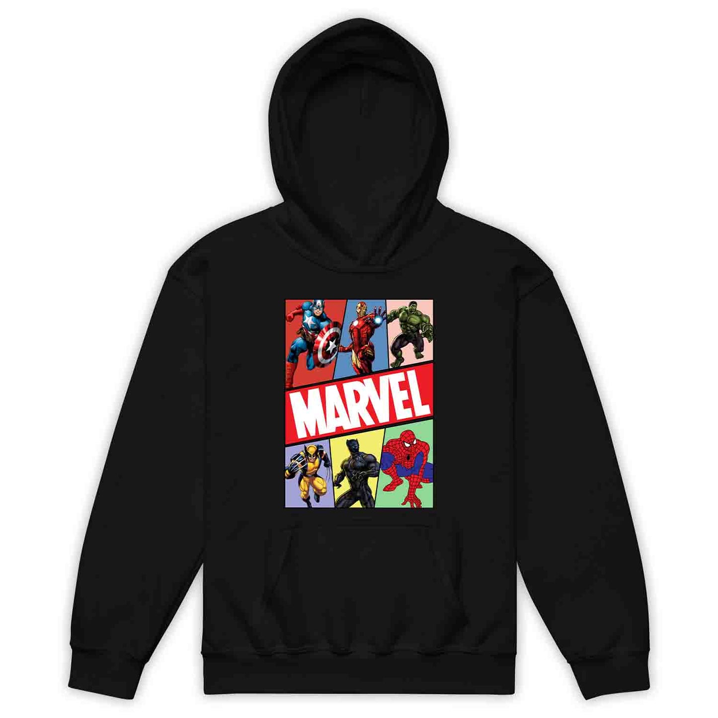 Marvel Superhero Avengers Kids T-Shirt | Comic Book Heroes Jumper | Captain America, Iron Man, Hulk, Wolverine, Black Panther & Spider-Man Hoodie | PRODUCT CODE: MRVDSHIEPAVG