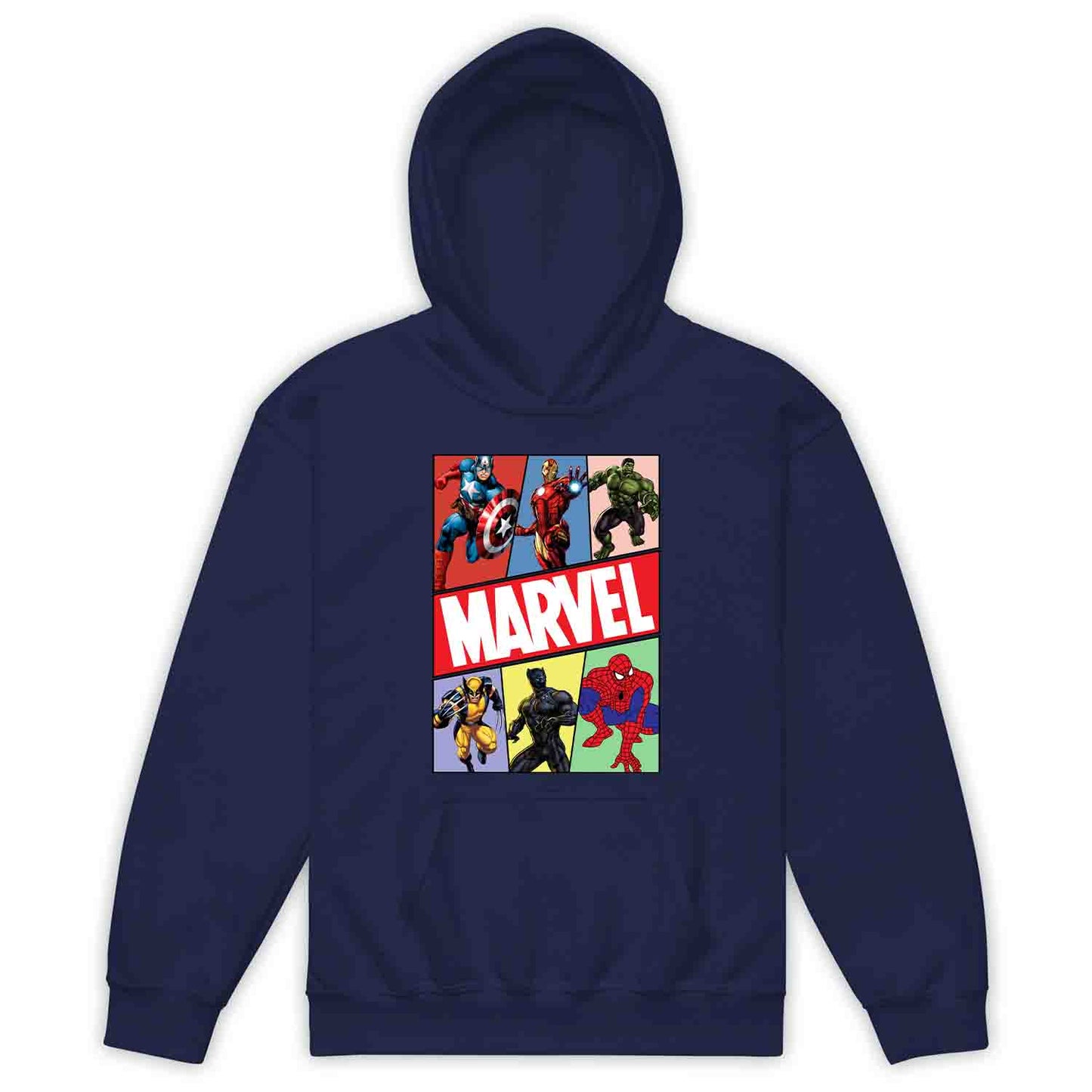 Marvel Superhero Avengers Kids T-Shirt | Comic Book Heroes Jumper | Captain America, Iron Man, Hulk, Wolverine, Black Panther & Spider-Man Hoodie | PRODUCT CODE: MRVDSHIEPAVG