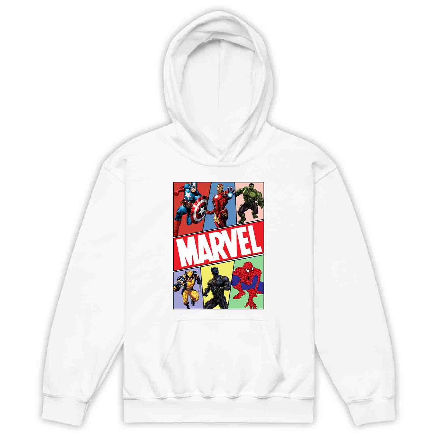 Marvel Superhero Avengers Kids T-Shirt | Comic Book Heroes Jumper | Captain America, Iron Man, Hulk, Wolverine, Black Panther & Spider-Man Hoodie | PRODUCT CODE: MRVDSHIEPAVG