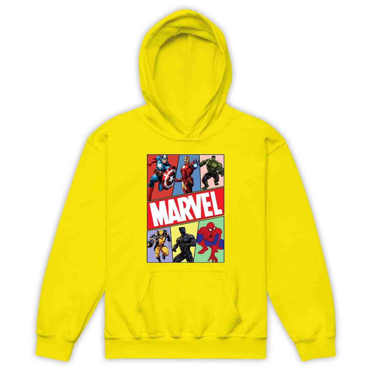Marvel Superhero Avengers Kids T-Shirt | Comic Book Heroes Jumper | Captain America, Iron Man, Hulk, Wolverine, Black Panther & Spider-Man Hoodie | PRODUCT CODE: MRVDSHIEPAVG