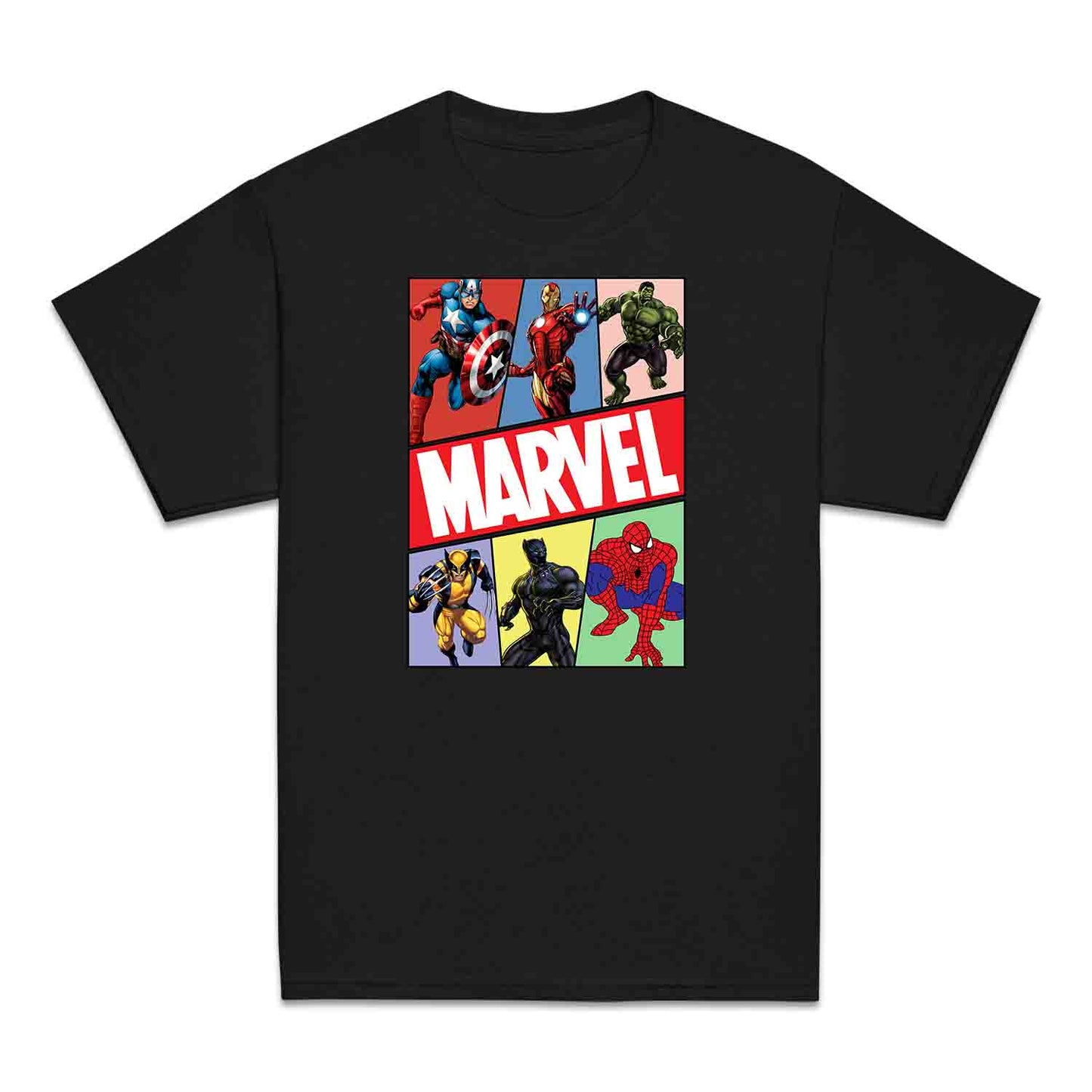 Marvel Superhero Avengers Kids T-Shirt | Comic Book Heroes Jumper | Captain America, Iron Man, Hulk, Wolverine, Black Panther & Spider-Man Hoodie | PRODUCT CODE: MRVDSHIEPAVG