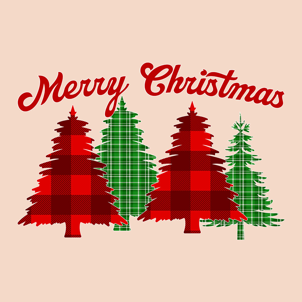 Merry Christmas Buffalo Plaid Trees Festive Xmas | PRODUCT CODE: MRYCHBFLOTRE