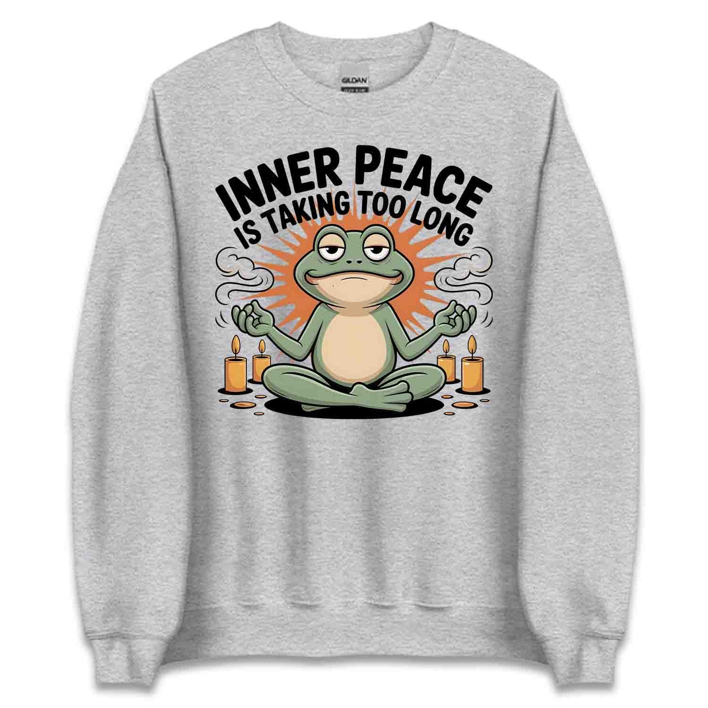 Meditation Frog T-Shirt, Zen Humor Sweatshirt, Sarcastic Relaxation Hoodie | PRODUCT CODE: MSADTGFAZV