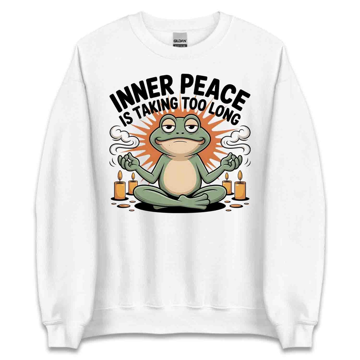 Meditation Frog T-Shirt, Zen Humor Sweatshirt, Sarcastic Relaxation Hoodie | PRODUCT CODE: MSADTGFAZV
