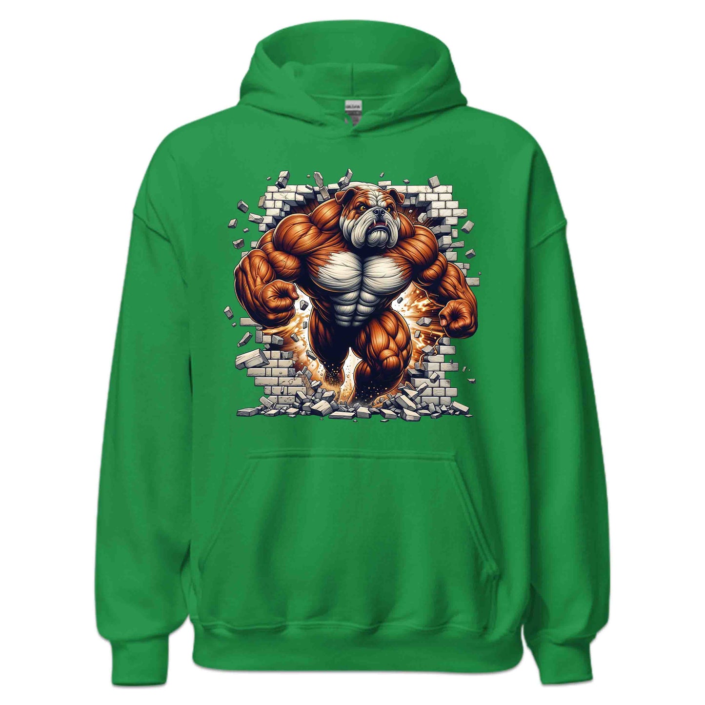 Muscular Bulldog Breaking Through Wall 3D Realistic Dog | PRODUCT CODE: MSLUBLGDOWLR