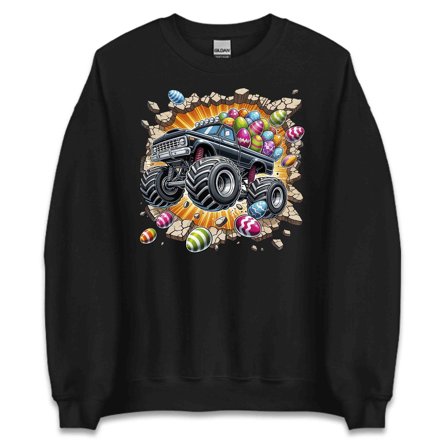 Monster Truck Breaking Through Wall 3D Realistic Easter Bash | PRODUCT CODE: MSTRKCUBKNHWL