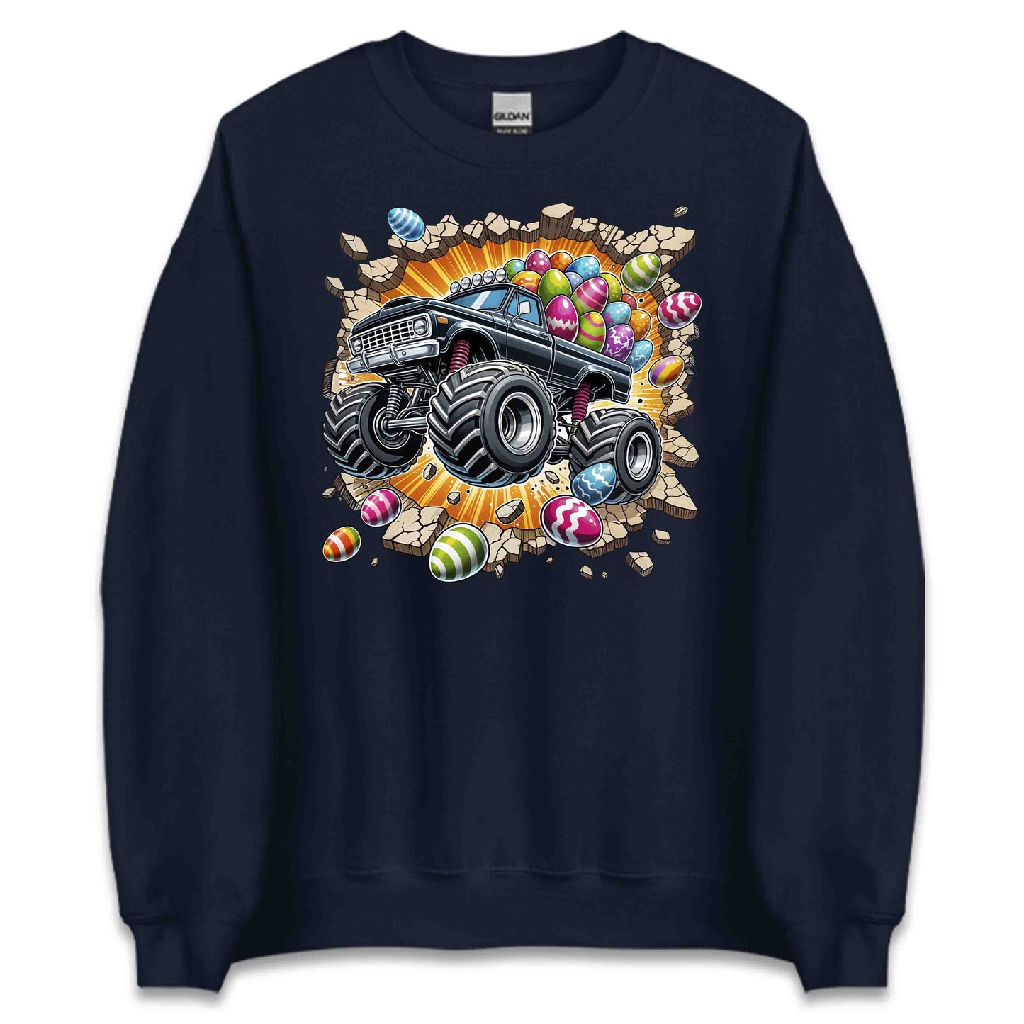 Monster Truck Breaking Through Wall 3D Realistic Easter Bash | PRODUCT CODE: MSTRKCUBKNHWL