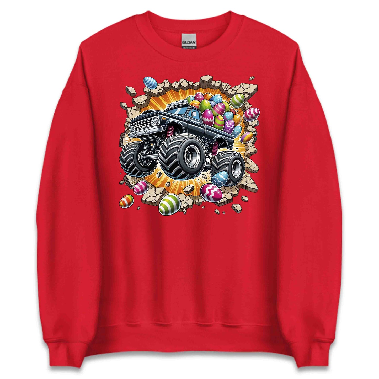 Monster Truck Breaking Through Wall 3D Realistic Easter Bash | PRODUCT CODE: MSTRKCUBKNHWL