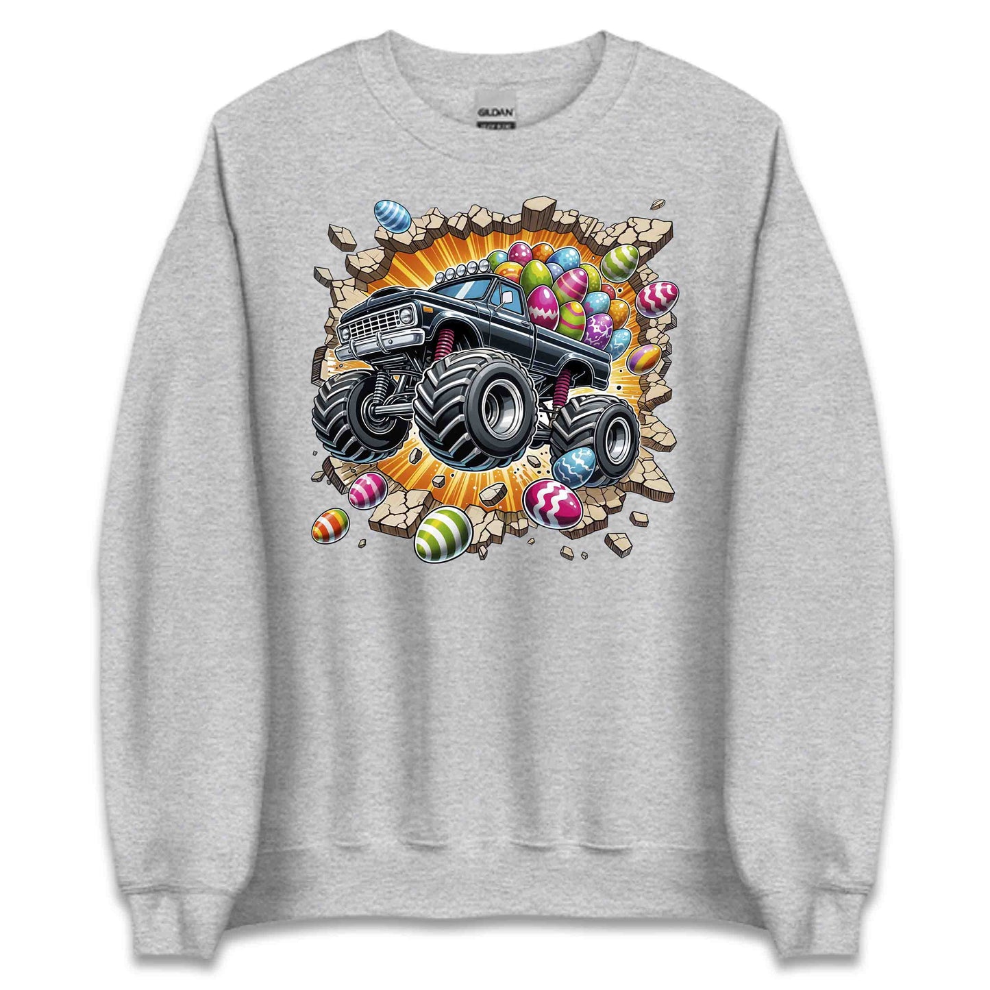 Monster Truck Breaking Through Wall 3D Realistic Easter Bash | PRODUCT CODE: MSTRKCUBKNHWL