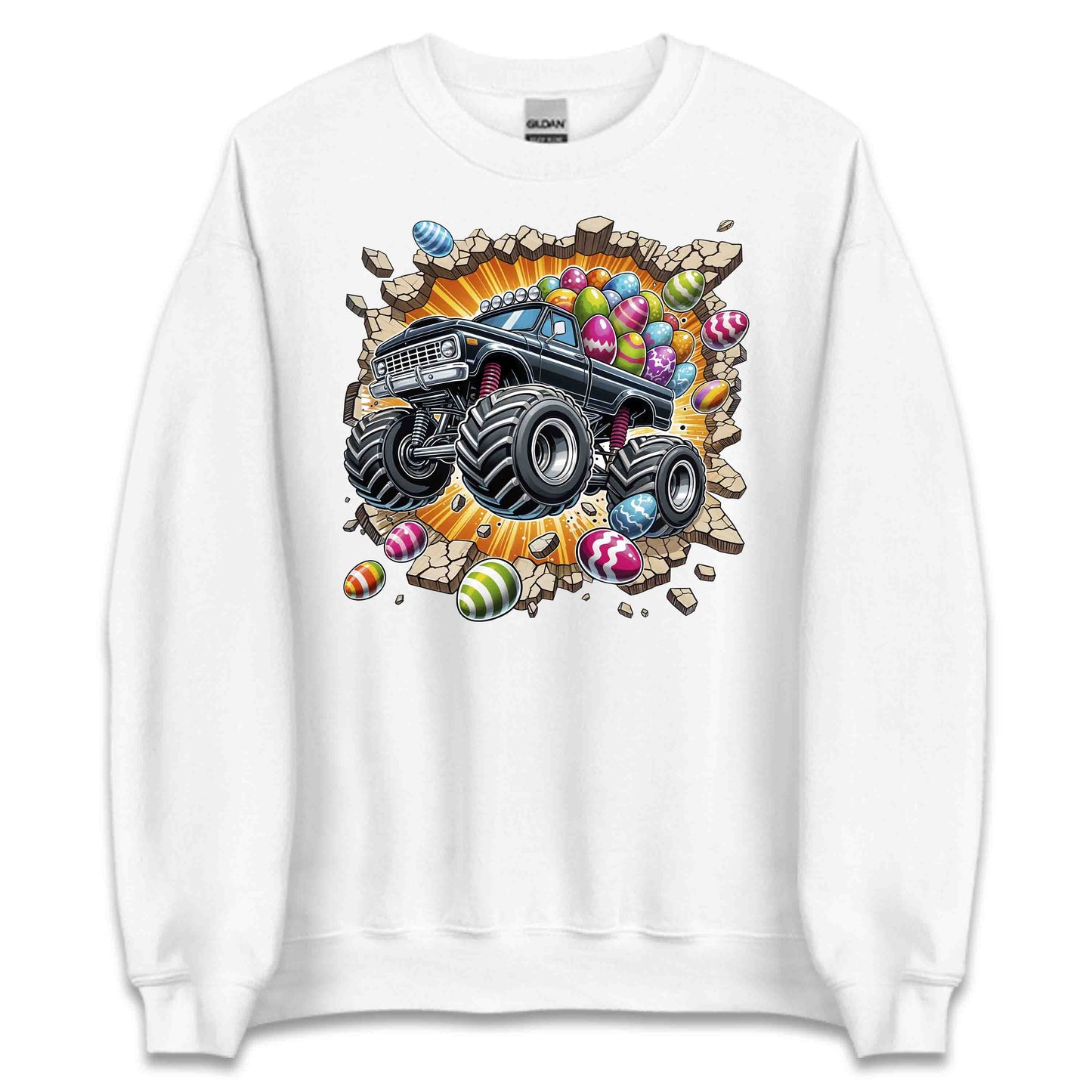 Monster Truck Breaking Through Wall 3D Realistic Easter Bash | PRODUCT CODE: MSTRKCUBKNHWL