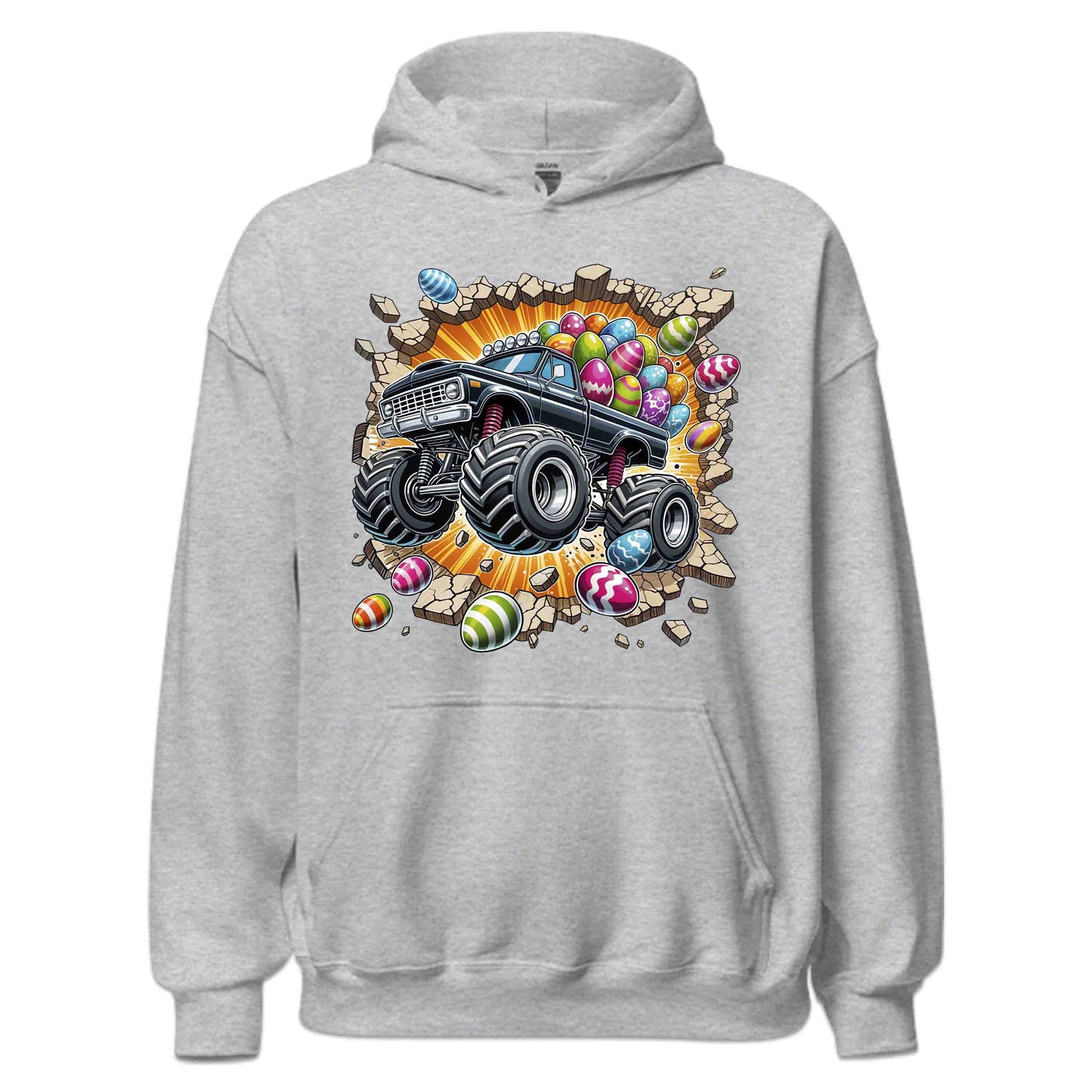 Monster Truck Breaking Through Wall 3D Realistic Easter Bash | PRODUCT CODE: MSTRKCUBKNHWL