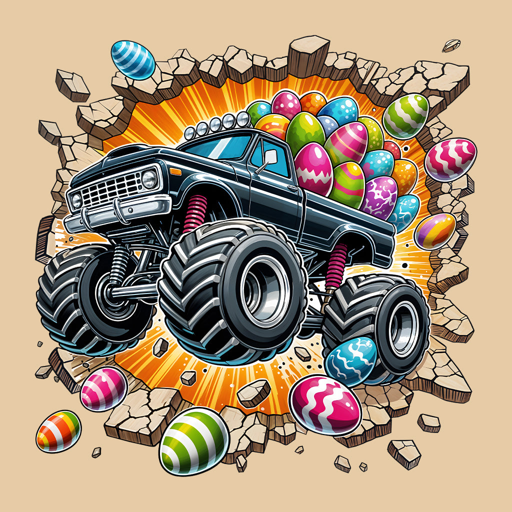 Monster Truck Breaking Through Wall 3D Realistic Easter Bash | PRODUCT CODE: MSTRKCUBKNHWL