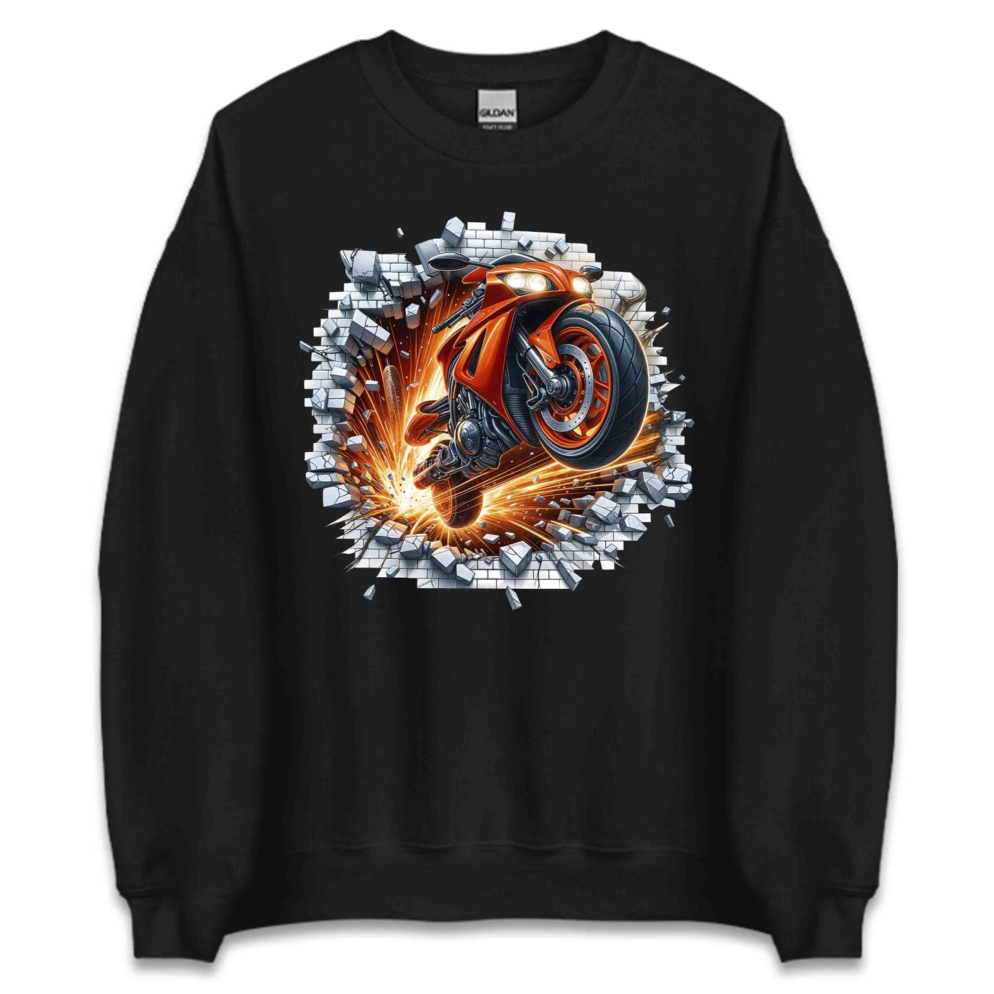 Motorcycle Breaking Through Wall 3D Explosive Motorcycle | PRODUCT CODE: MSLUBLGDOWLR