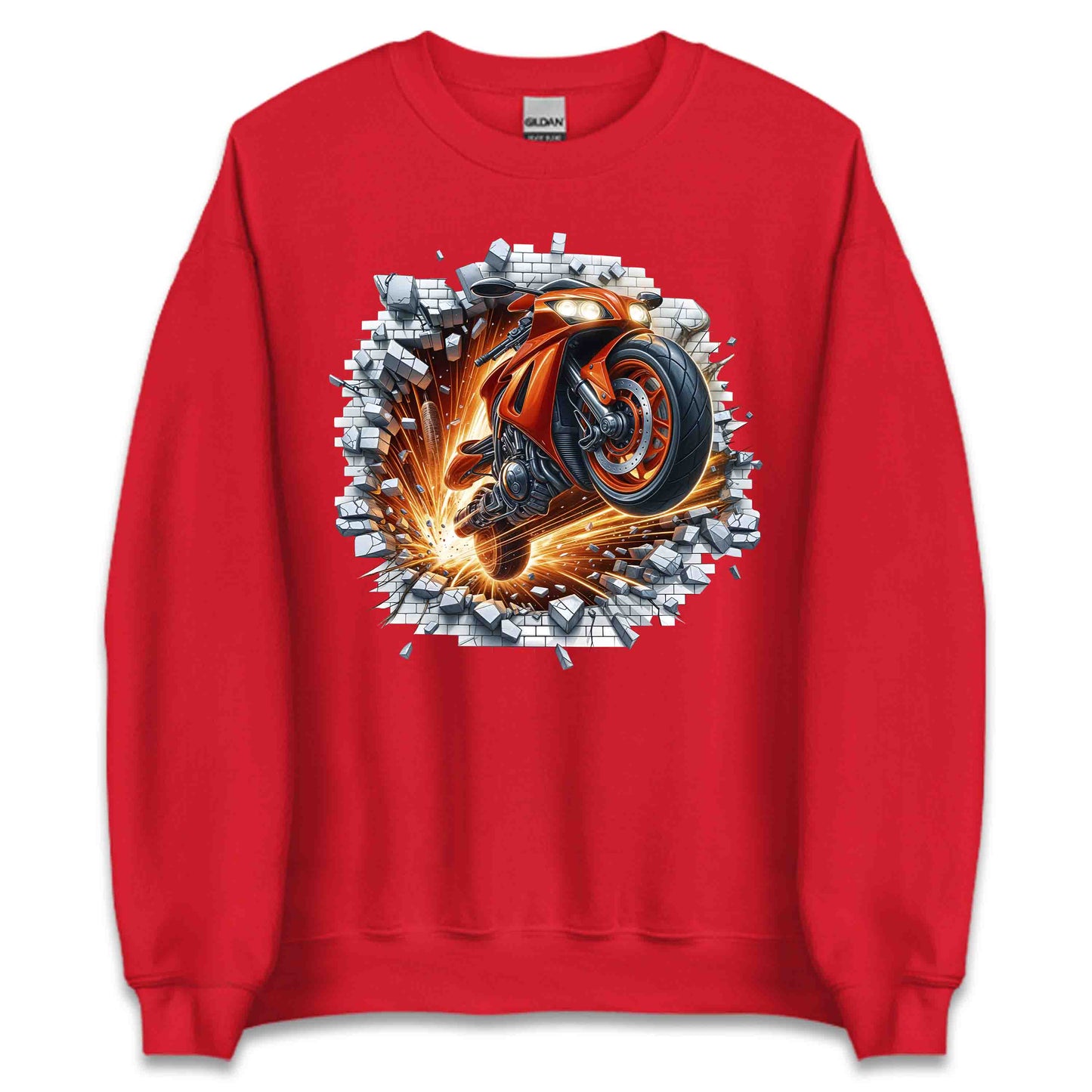 Motorcycle Breaking Through Wall 3D Explosive Motorcycle | PRODUCT CODE: MSLUBLGDOWLR