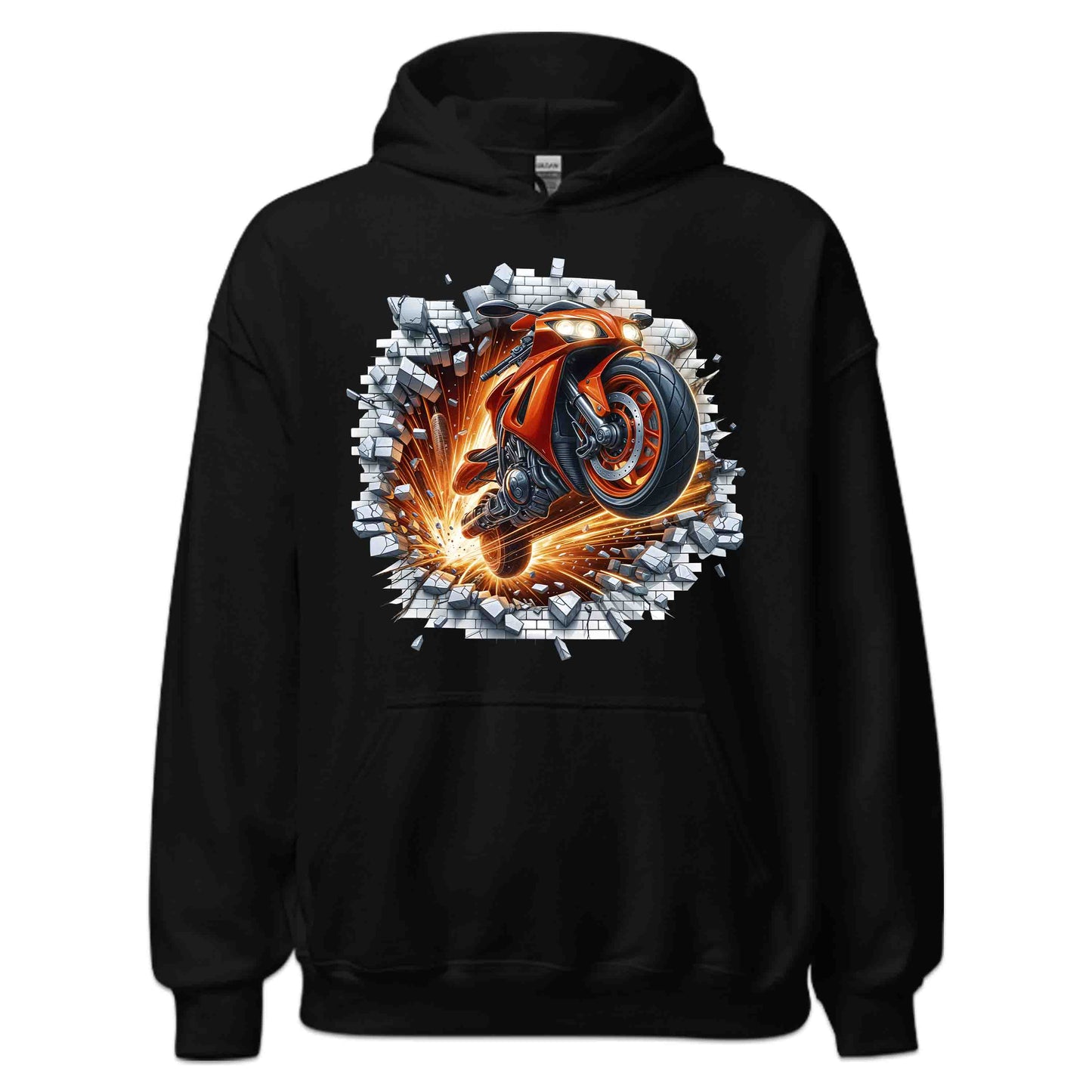 Motorcycle Breaking Through Wall 3D Explosive Motorcycle | PRODUCT CODE: MSLUBLGDOWLR