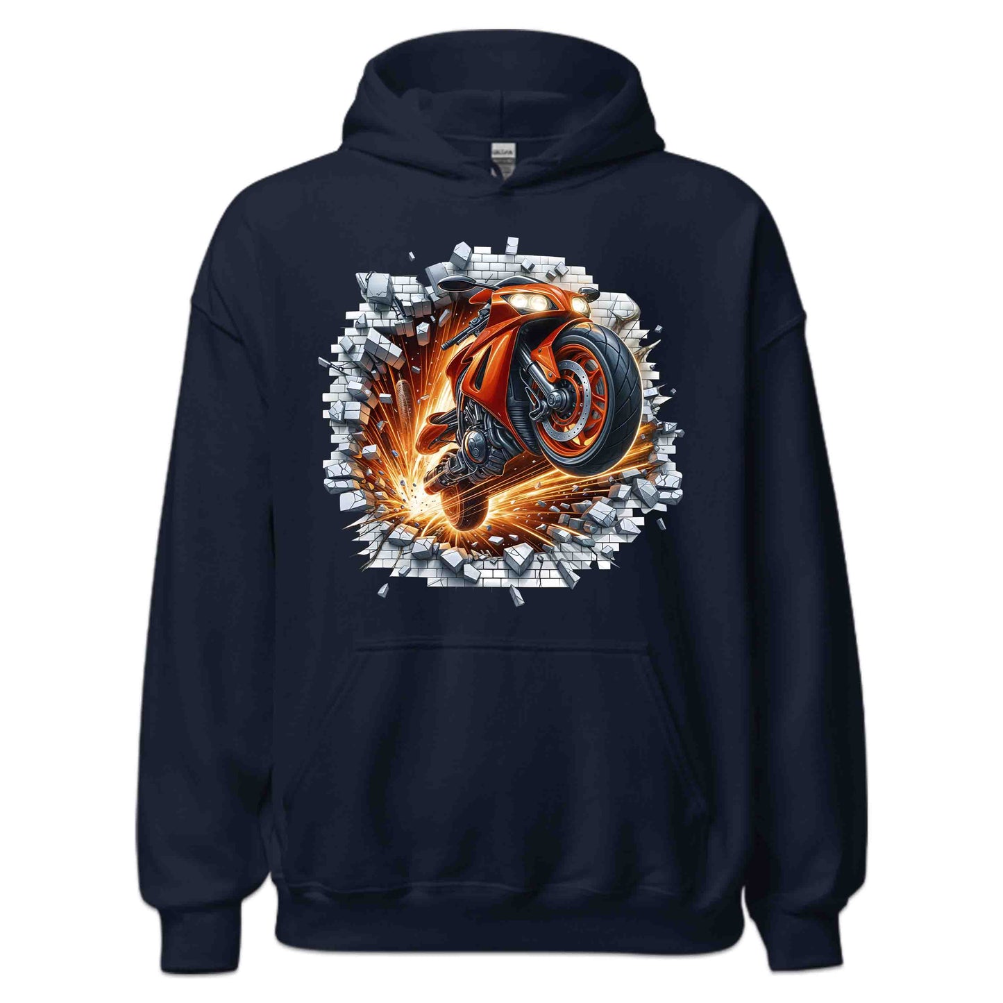 Motorcycle Breaking Through Wall 3D Explosive Motorcycle | PRODUCT CODE: MSLUBLGDOWLR