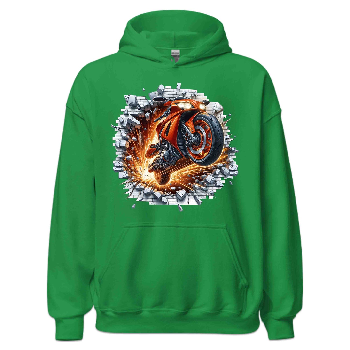 Motorcycle Breaking Through Wall 3D Explosive Motorcycle | PRODUCT CODE: MSLUBLGDOWLR