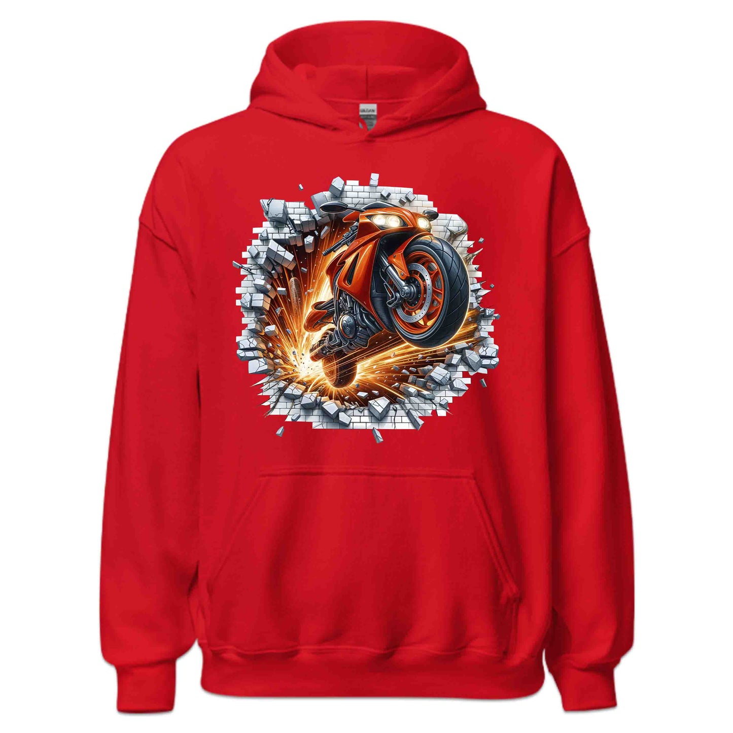 Motorcycle Breaking Through Wall 3D Explosive Motorcycle | PRODUCT CODE: MSLUBLGDOWLR