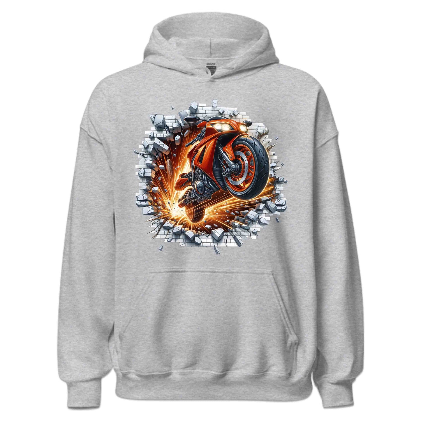 Motorcycle Breaking Through Wall 3D Explosive Motorcycle | PRODUCT CODE: MSLUBLGDOWLR