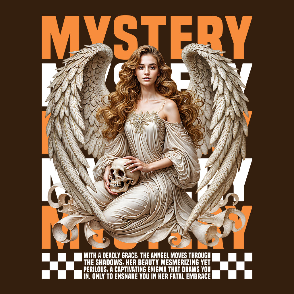 Mysterious Angel Gothic Elegance Winged Angel & Skull Dark Fantasy | PRODUCT CODE: MTYSANGLOHC