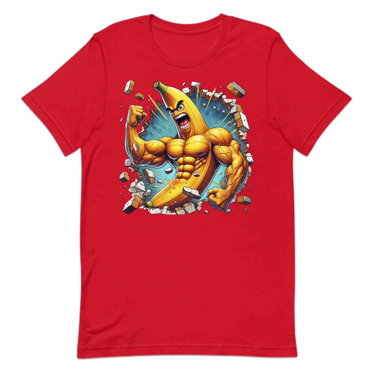 Muscle Banana Breaking Through Wall 3D Realistic Banana | PRODUCT CODE: MUSBNRKNGTHR
