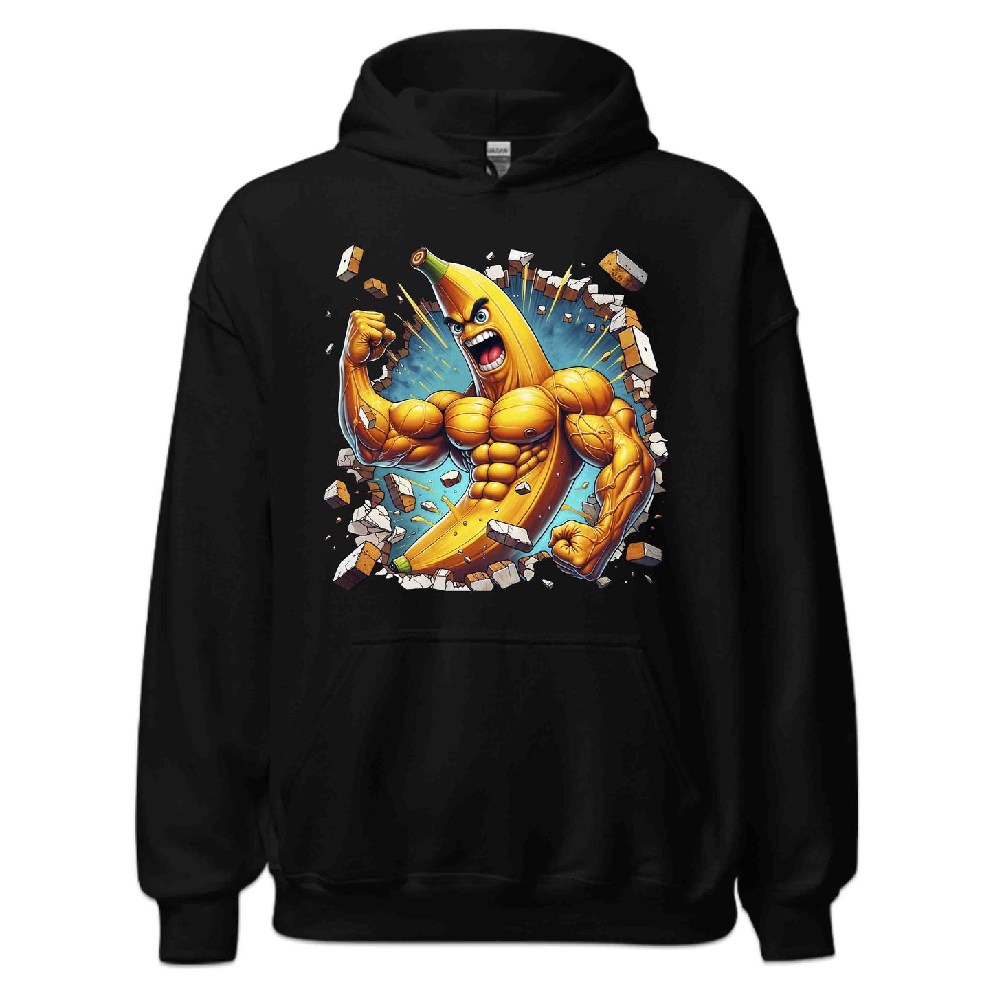 Muscle Banana Breaking Through Wall 3D Realistic Banana | PRODUCT CODE: MUSBNRKNGTHR