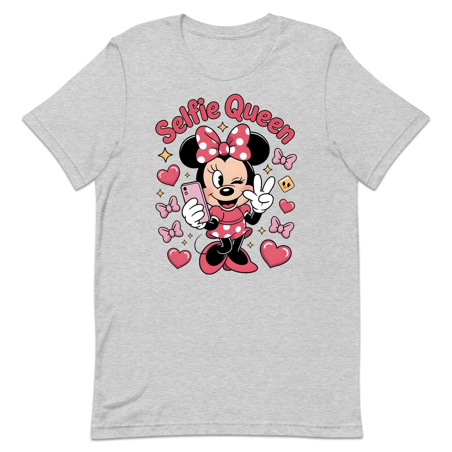 Minnie Mouse Selfie Queen T-Shirt, Disney Cartoon Sweatshirt, Magical Girls Trip Hoodie | PRODUCT CODE: MWERNMASD