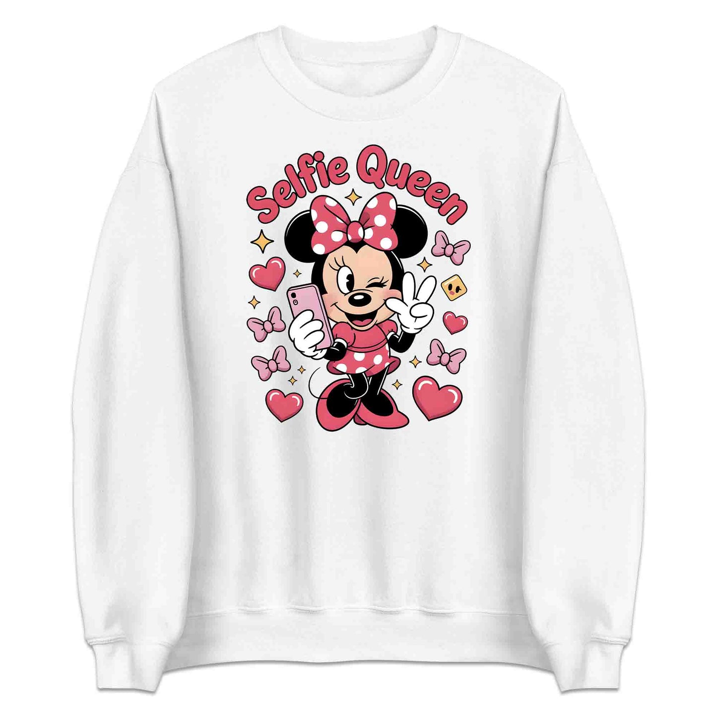 Minnie Mouse Selfie Queen T-Shirt, Disney Cartoon Sweatshirt, Magical Girls Trip Hoodie | PRODUCT CODE: MWERNMASD