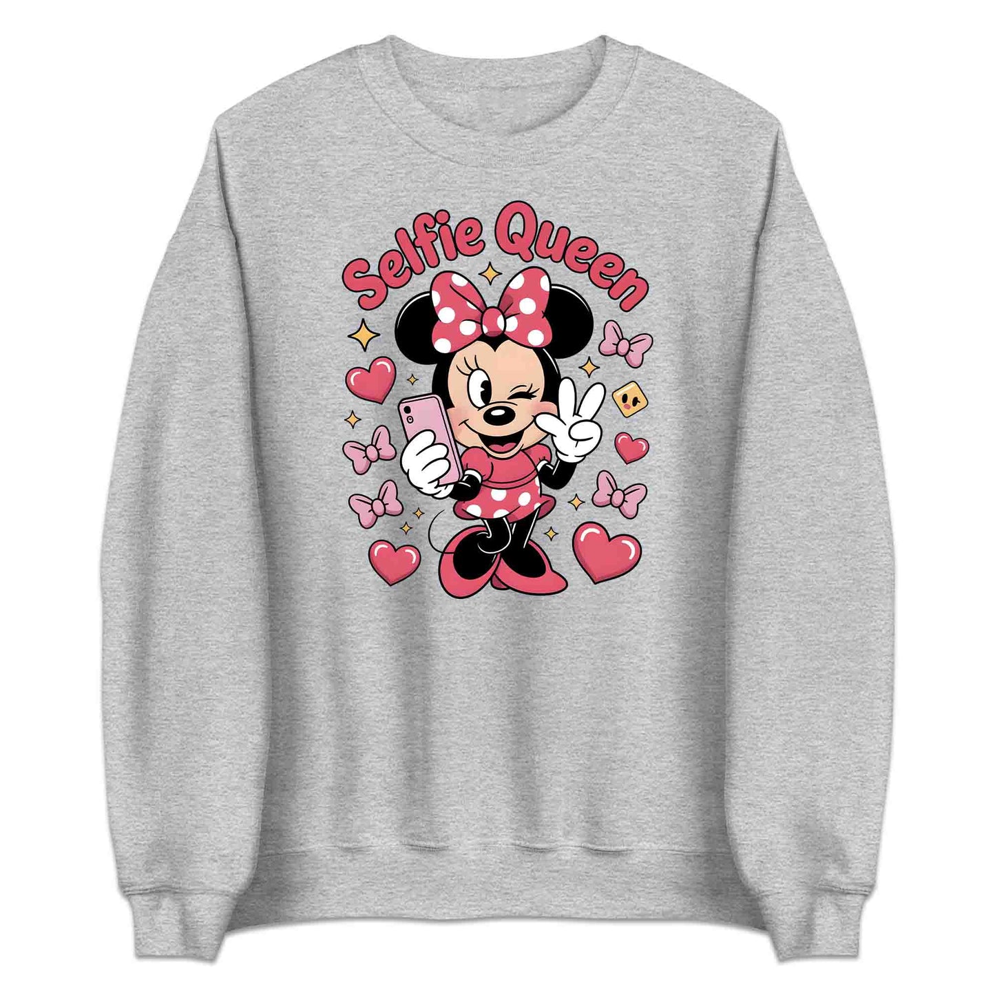Minnie Mouse Selfie Queen T-Shirt, Disney Cartoon Sweatshirt, Magical Girls Trip Hoodie | PRODUCT CODE: MWERNMASD