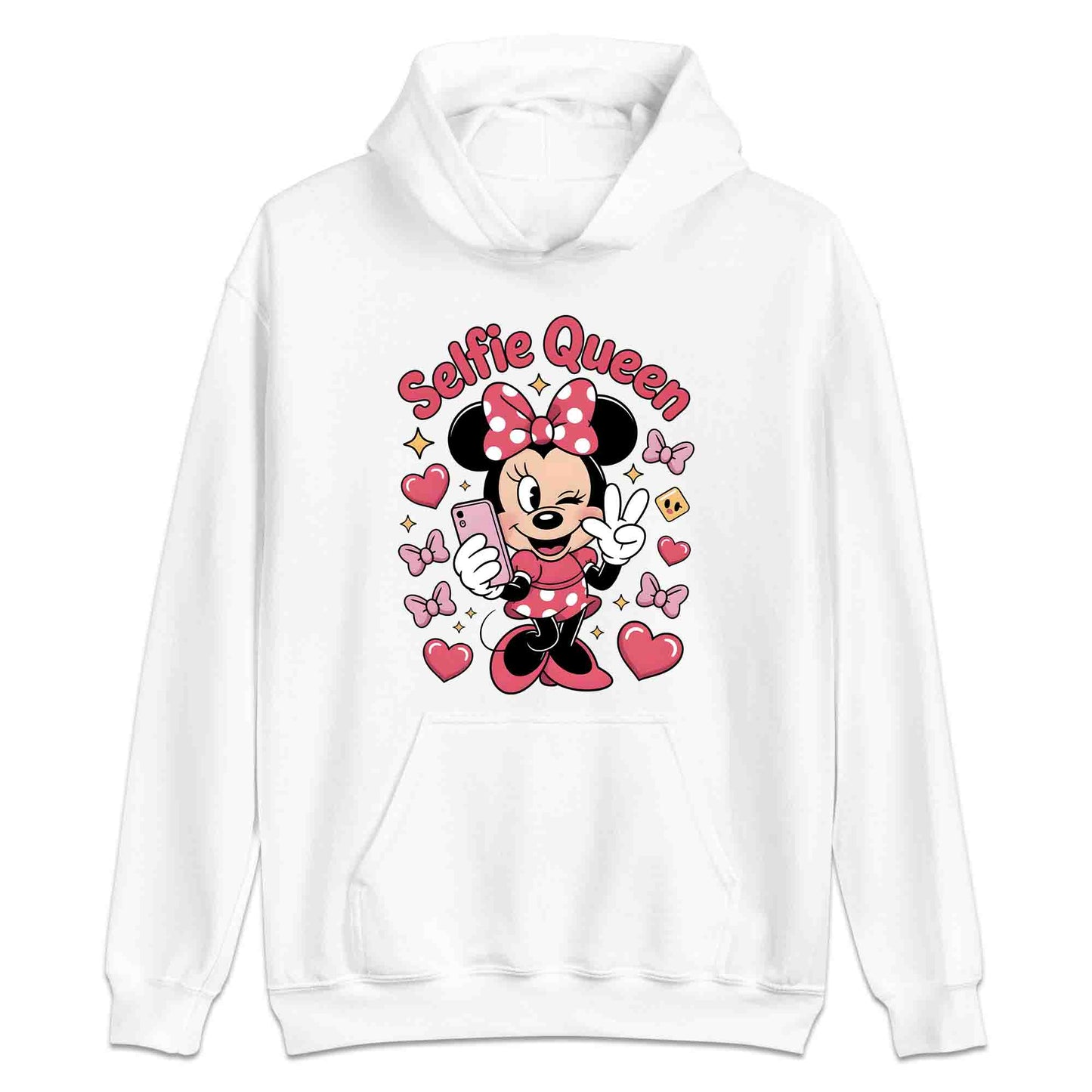 Minnie Mouse Selfie Queen T-Shirt, Disney Cartoon Sweatshirt, Magical Girls Trip Hoodie | PRODUCT CODE: MWERNMASD