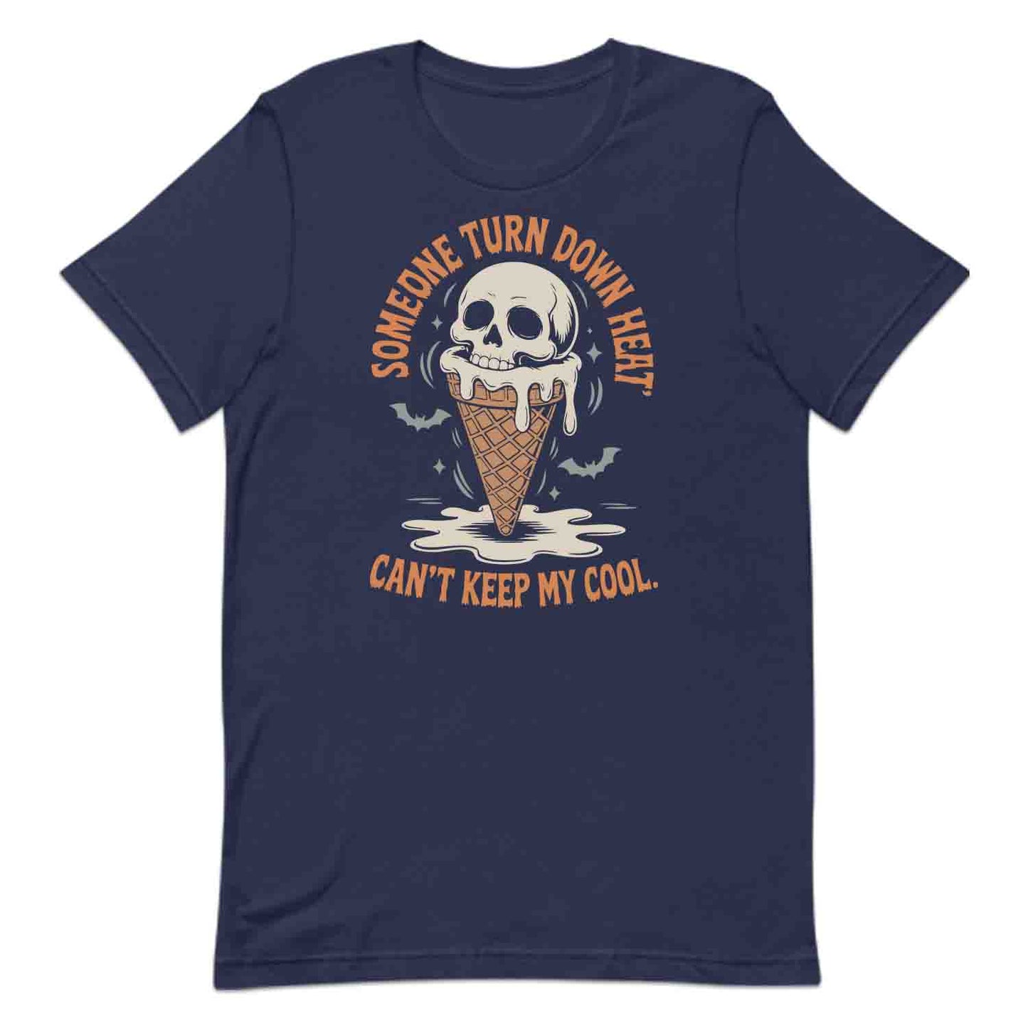Melting Skull Ice Cream T-Shirt, Spooky Summer Sweatshirt, Horror Humor Hoodie | PRODUCT CODE: MWKJERHCJ