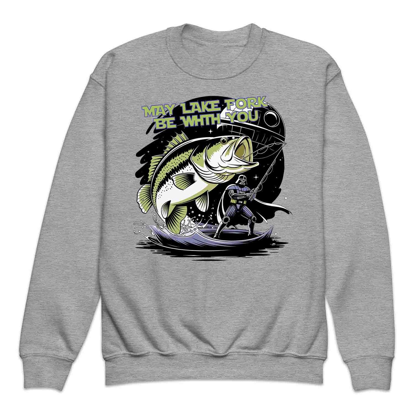 May Lake Fork Be With You Kids T-Shirt | Star Wars Fishing Jumper | Darth Vader Angler Hoodie | PRODUCT CODE: MYDRKTVAEW