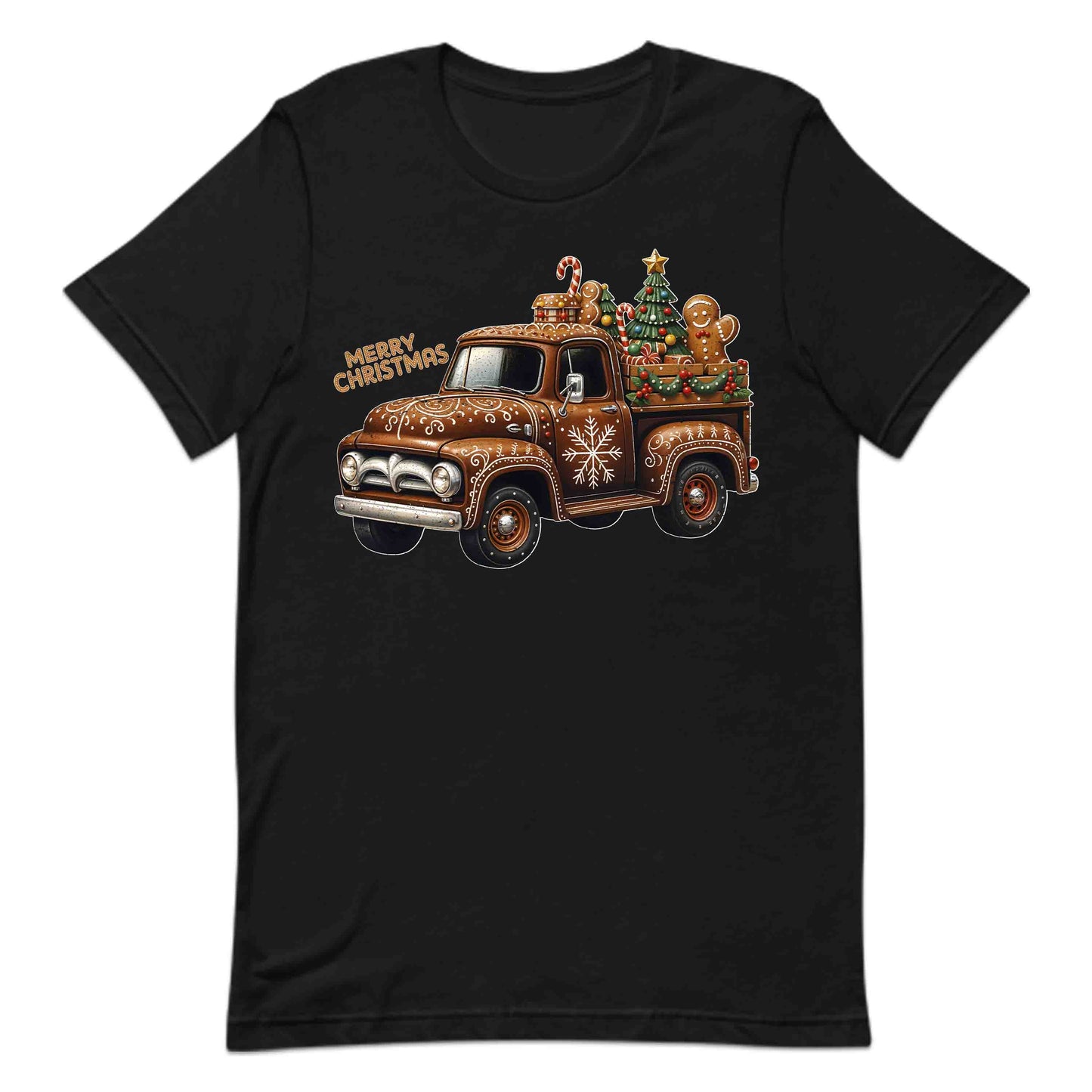 Merry Christmas Gingerbread Truck Xmas Pickup Festive Holiday | PRODUCT CODE: MYRCHTGNBRDK