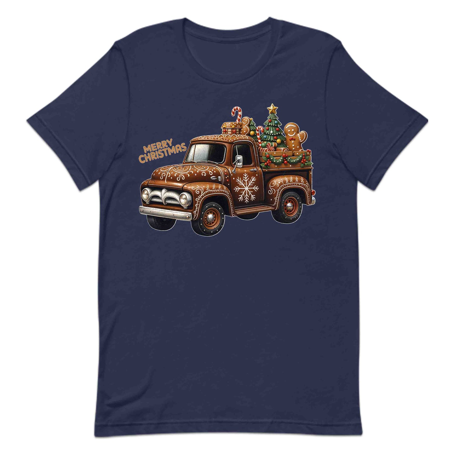 Merry Christmas Gingerbread Truck Xmas Pickup Festive Holiday | PRODUCT CODE: MYRCHTGNBRDK