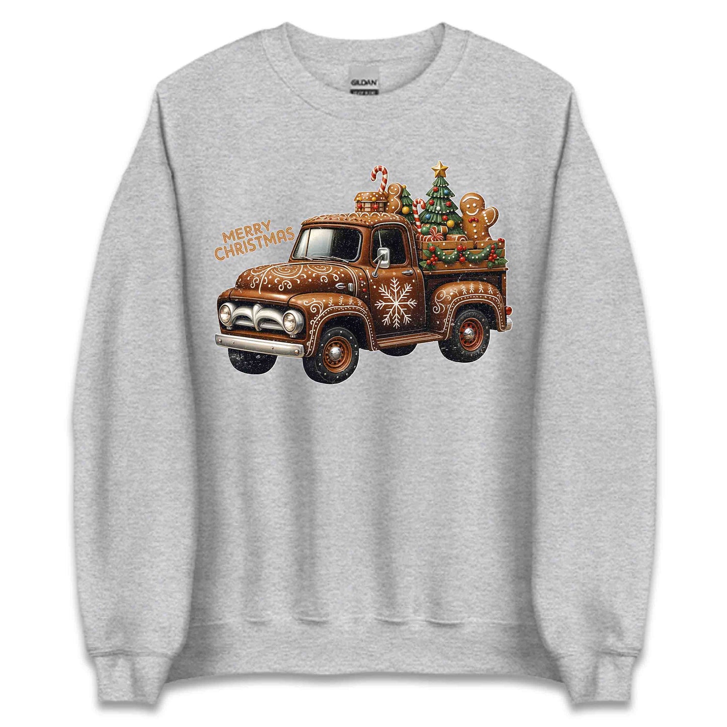 Merry Christmas Gingerbread Truck Xmas Pickup Festive Holiday | PRODUCT CODE: MYRCHTGNBRDK
