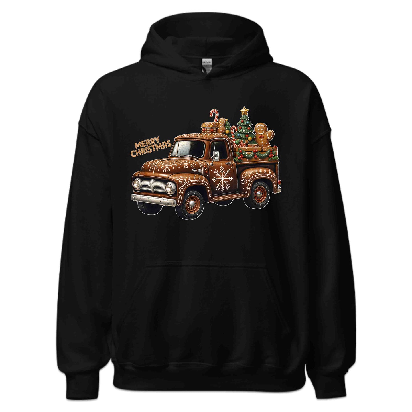 Merry Christmas Gingerbread Truck Xmas Pickup Festive Holiday | PRODUCT CODE: MYRCHTGNBRDK