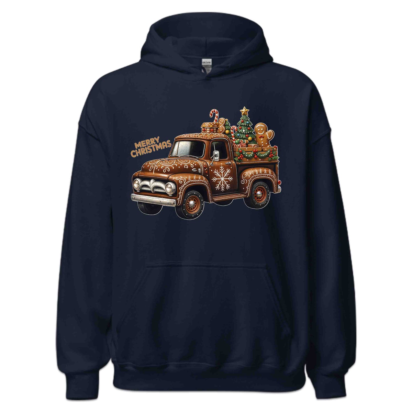 Merry Christmas Gingerbread Truck Xmas Pickup Festive Holiday | PRODUCT CODE: MYRCHTGNBRDK