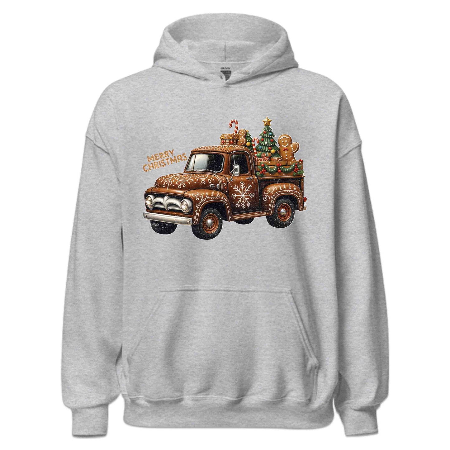 Merry Christmas Gingerbread Truck Xmas Pickup Festive Holiday | PRODUCT CODE: MYRCHTGNBRDK