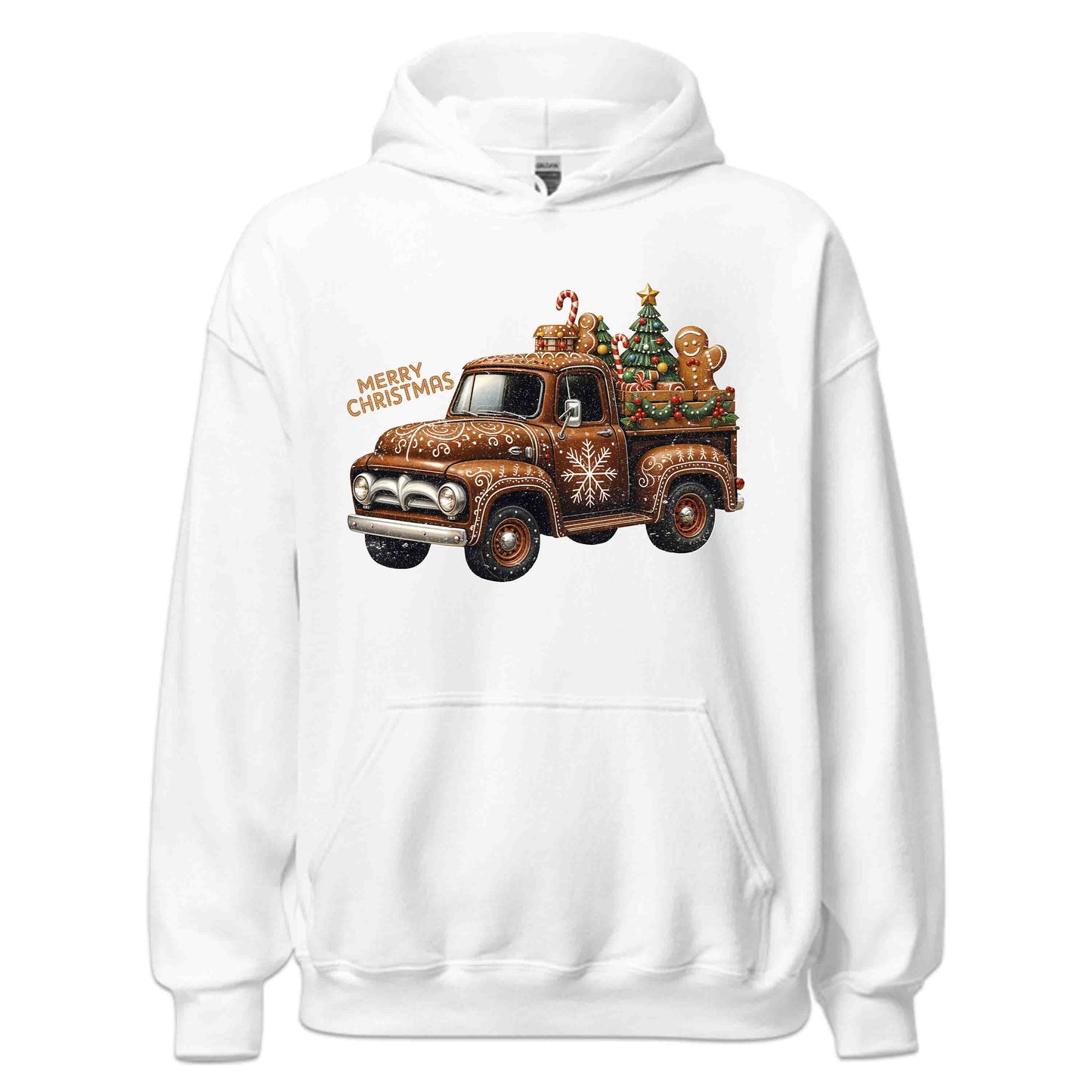 Merry Christmas Gingerbread Truck Xmas Pickup Festive Holiday | PRODUCT CODE: MYRCHTGNBRDK
