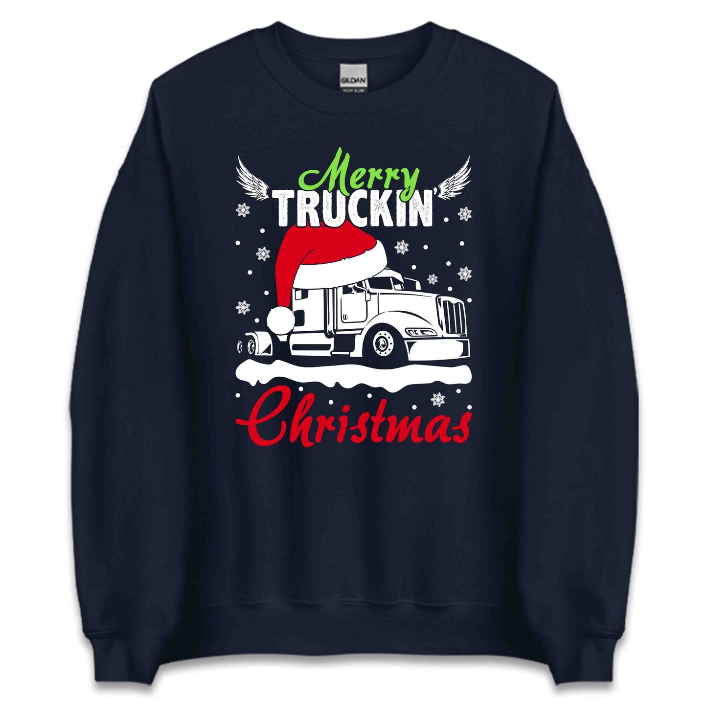 Merry Truckin Christmas Funny Xmas Truck Driver | PRODUCT CODE: MYRTUCKGDRS