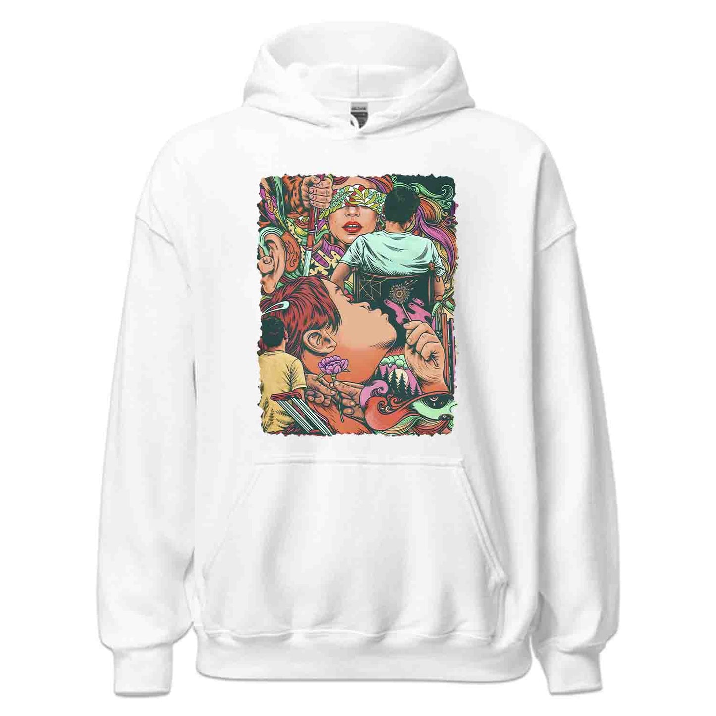 Inclusive Disability Art T-Shirt, Surreal Abstract Sweatshirt, Vibrant Diversity Hoodie | PRODUCT CODE: NDTJAOEBLC