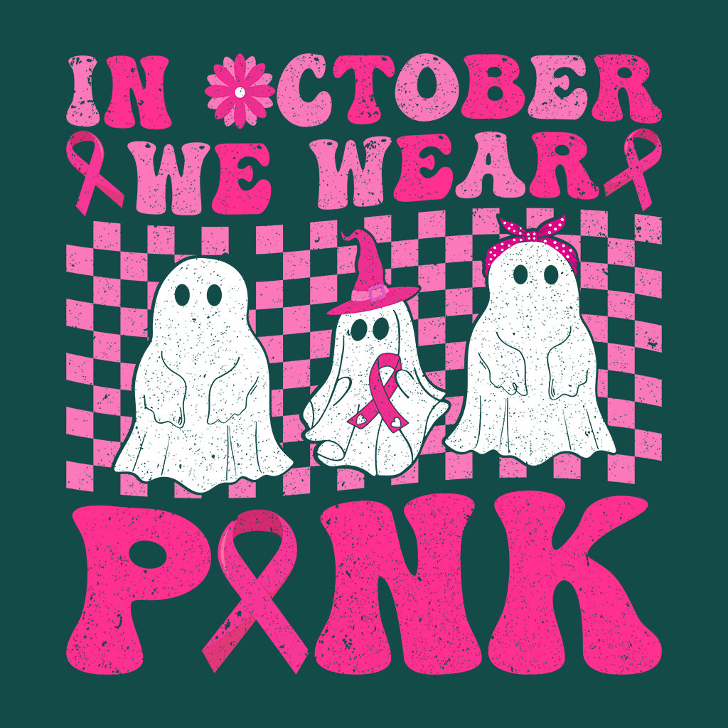 In October We Wear Pink Halloween Breast Cancer Awareness | PRODUCT CODE: NOCTBRHALBA