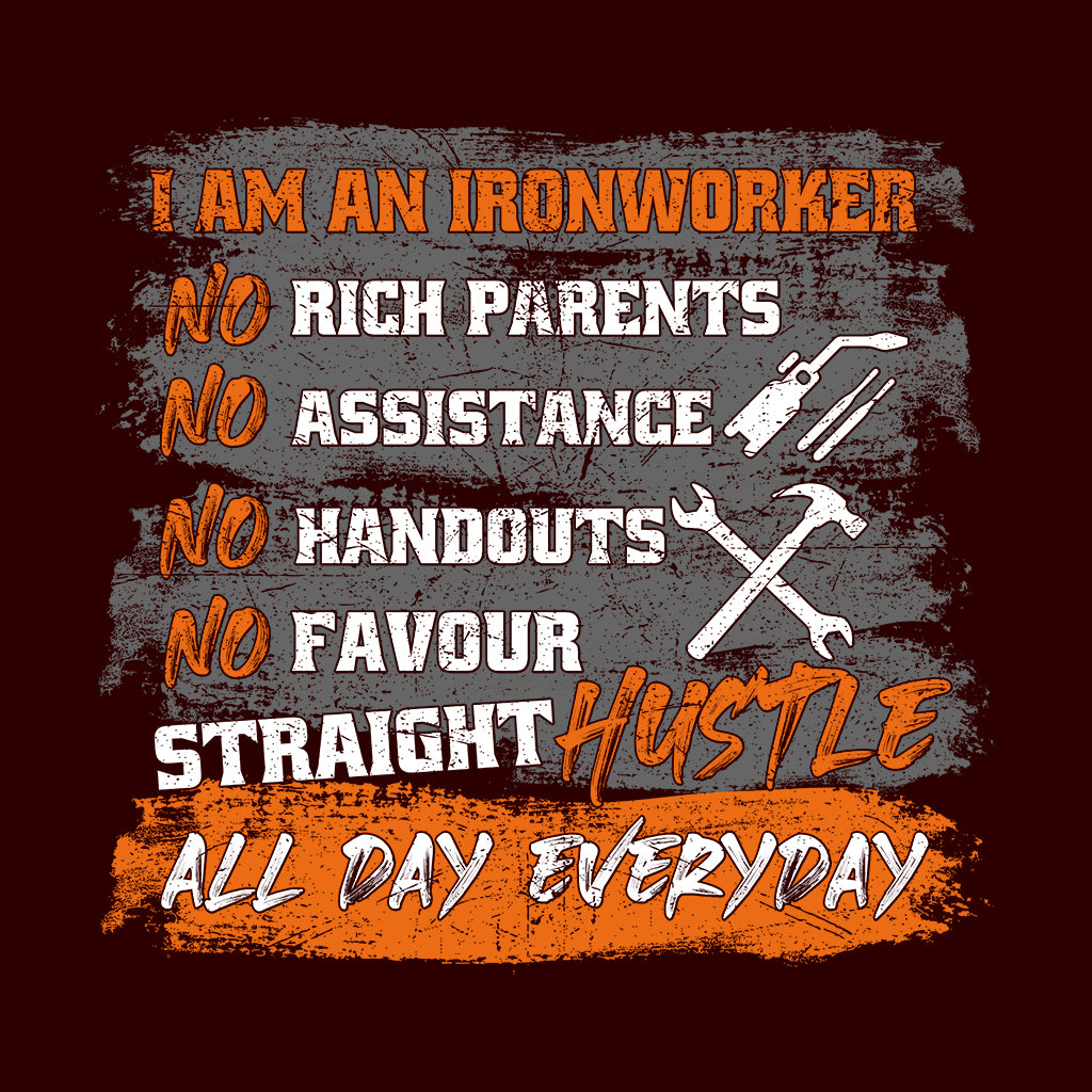Ironworker Hustle No Handouts Hardworking Labor Day | PRODUCT CODE: NRCHPTNHSL