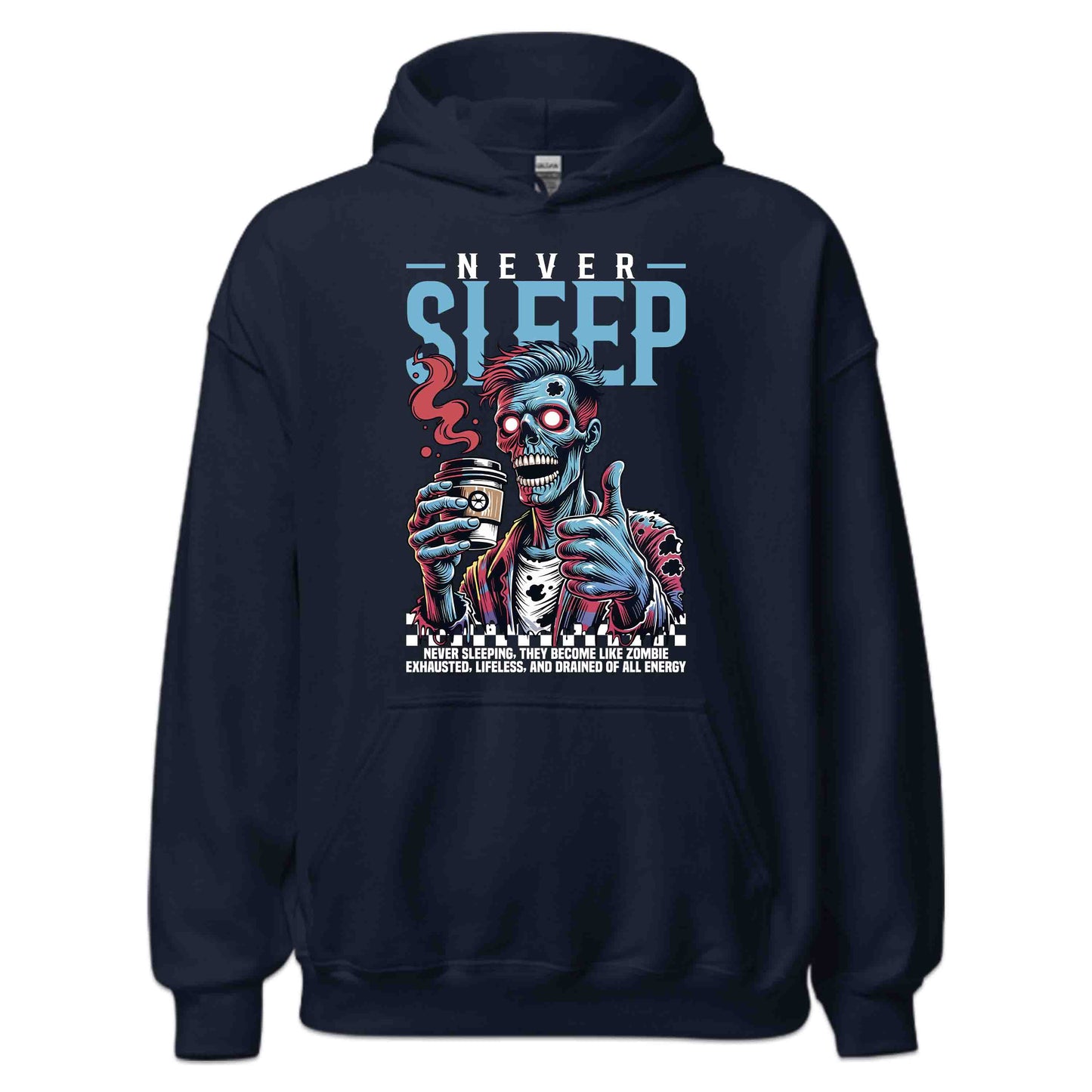 Zombie Never Sleep TZombie Coffee Lover Exhausted Night Owls | PRODUCT CODE: NVRSLPRBAIZME