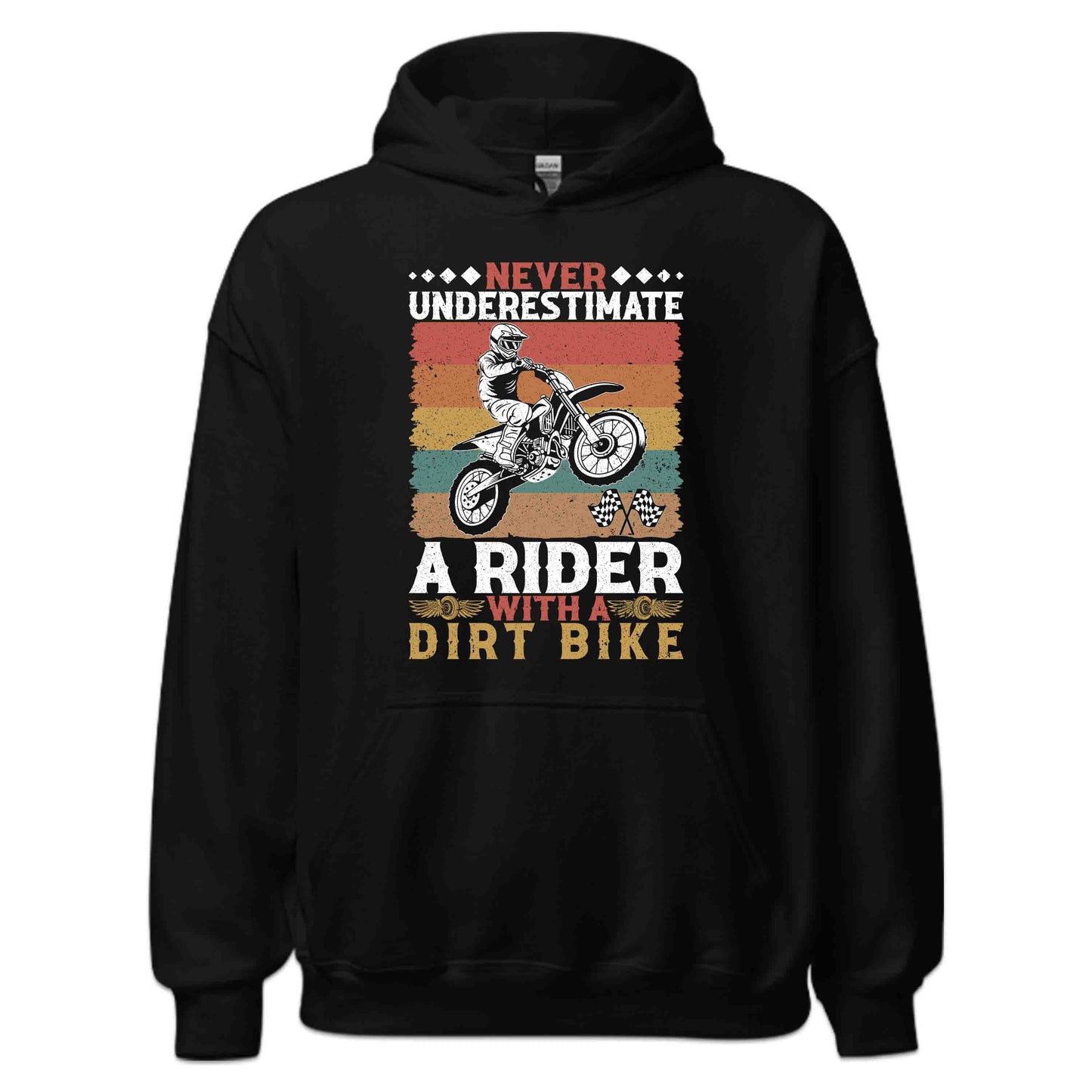 Never Underestimate A Rider With A Dirt Bike Motocross | PRODUCT CODE: NVRUDMBKECRO