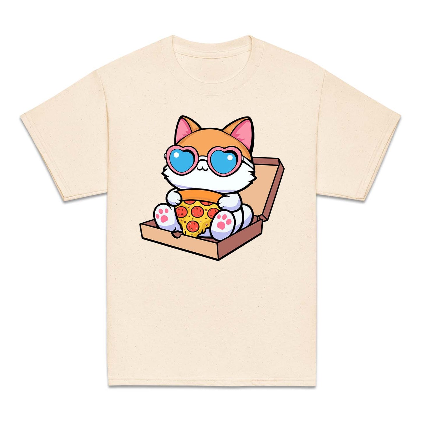 Cat Eating Pizza Funny Cat Pizza Party | PRODUCT CODE: FELINEATPZ